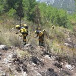 Extinguido un incendio forestal en Ferreries tras quemar 0,024 hectáreas
