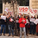 USO se vuelve a concentrar para denunciar la suspensión del acuerdo de mejoras para la Concertada