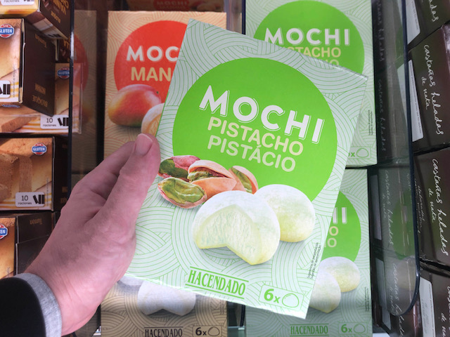 Mochi Helado de Pistacho, en el congelador de Mercadona