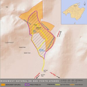Mapa ruta Ses Fonts Ufanes